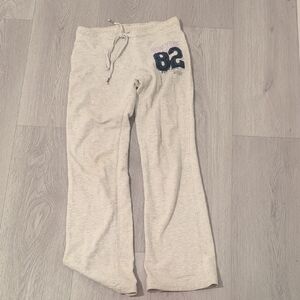 Streetwear Society Light Gray Kids Sweatpants with Navy '82' Patch
